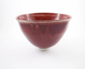 Bob Hanlin Studio Art Pottery Drip Glaze Bowl Oklahoma Artist (1933-2022) - Picture 1 of 7
