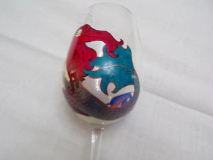 Hand Painted Mermaid Wine Glass 16oz VERY High Quality Painting Enhancements SF - Picture 1 of 8
