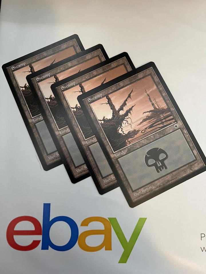 MTG Portal Playset 4x SWAMP #2 Basic Land MAGIC THE GATHERING Card - NM - Image 1 of 1