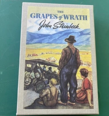 John Steinbeck The Grapes of Wrath First Edition LibrarySlipcover & Issue Sheet - Image 1 of 4