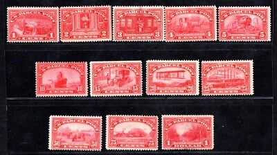 US PARCEL POST 1913 COMPLETE SET SCOTT #Q1–Q12 MINT HINGED F–VF - Image 1 of 2
