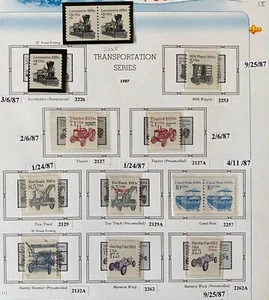 USA 1987. Transport. Konvolut 11. Sc#2127//2262. Einzel & Paar.  Gebraucht/unbenutzt. - Bild 1 von 1