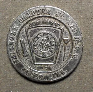 B480 Cicero Ill., Dreieck Kapitel Nr. 273 R.A.M., One Penny. copp vernickelt - Bild 1 von 2