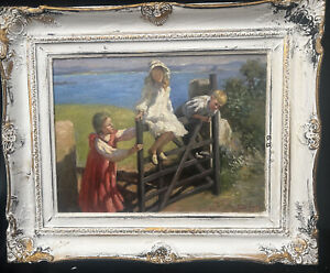 1920/30s BRITISH IMPRESSIONIST OIL PAINTING ON PANEL signed "  Laura Knight "