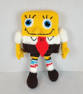 SpongeBob Handmade Crochet Amigurumi Toy Plush 12 inches NEW - Picture 1 of 8