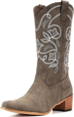 IUV Cowboy Boots For Women Pointy Toe Women's Western Cowgirl Boots...  - Image 1 of 4