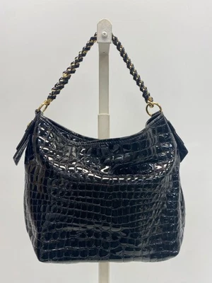Antonio Melani Black Embossed Patent Handbag - Image 1 of 2