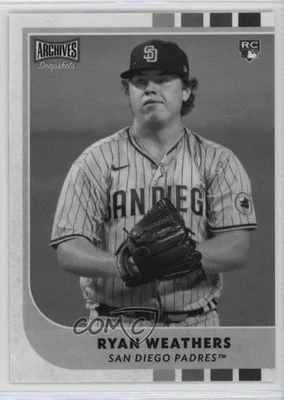 2021 Topps Archives Snapshots Black & White Ryan Weathers #45 Rookie RC - Image 1 of 2