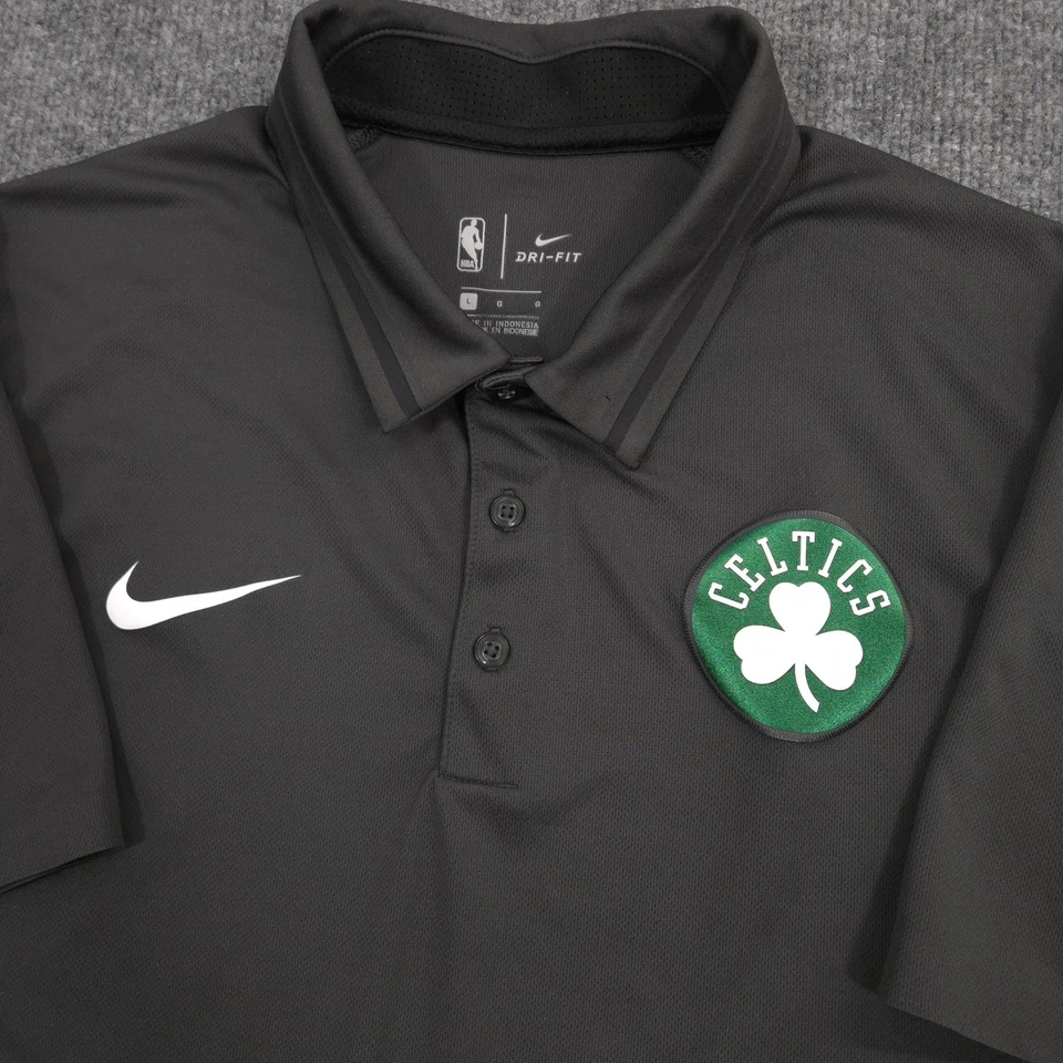 Nike NBA Boston Celtics Declaración Polo Para Hombre Grande Gris Dri-Fit Rendimiento Foto 1 de 4