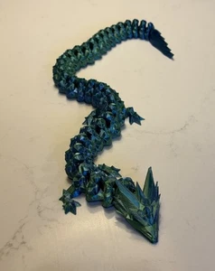 3D printed articulated crystal dragon - 15” - Picture 1 of 3
