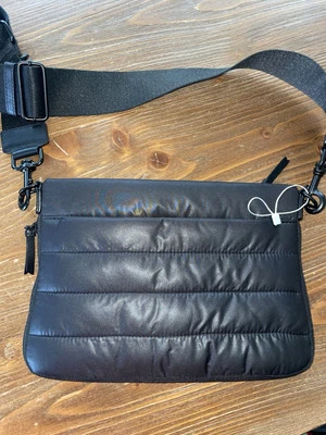 ANTONIO MELANI BLACK PUFFER QUILTED CROSSBODY NWOT - Image 1 of 4