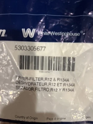 Novo Filtro Secador de Geladeira Electrolux Frigidaire Original Fabricante de Equipamento Original 5303305677 - Imagem 1 de 2