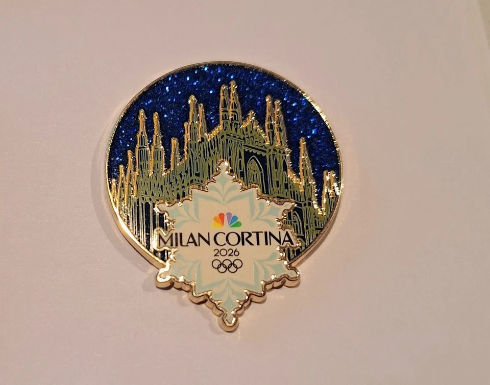  BONITO PIN DE MEDIOS DE COMUNICACIÓN DE LOS OLÍMPICOS DE MILAN CORTINA 2026 - NBC Foto 1 de 1