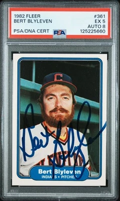 1982 Fleer Bert Blyleven Signed #361 PSA DNA 5 AUTO 8 DUAL GRADE Highest HOF - Image 1 of 2