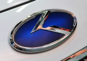 Rear Trunk Grill evolution Emblem Blue 12.9cm For 08 11 Hyundai i30 & i30cw - Bild 1 von 1