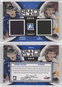 2014 ITG Draft Prospects Class Dual Blue Jersey /50 Frederik Gauthier Bo Horvat