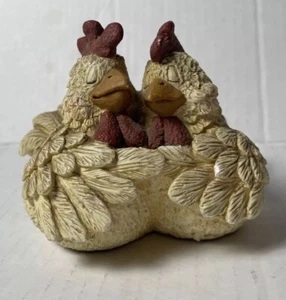 Sealmark Chicken & Rooster Sleeping Folk Art Farmhouse Country Whimsical Rare! - Picture 1 of 6