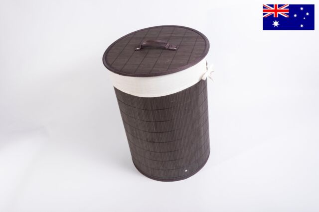 DEIHEI Cesto para la Colada – Cesta de lavandería de 23 litros con tapa de  bambú plegable, organizador de almacenamiento pequeño para armario, sala –  Yaxa Colombia