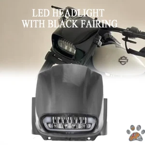 Fits Softail Fat Bob FXFB FXFBS M8 2018-2022 LED Projector lights black Fairing - Bild 1 von 11