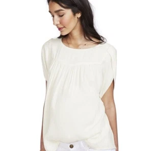 Hatch Maternity Top Size 0 Womens XS Ivory Tulip Lightweight Pullover Blouse - Picture 1 of 15