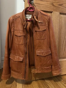 Lucky Brand Jacket Womens Bown Leather Large - Picture 1 of 3