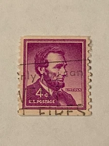Abraham Lincoln Postage Stamp 4 Cent Purple Rare Great Condition! - Picture 1 of 5
