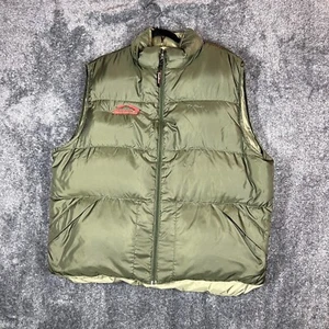 LL Bean Goose Down Vest Mens XL Green Reversible Puffer Embroidered VC66 Winter - Picture 1 of 8