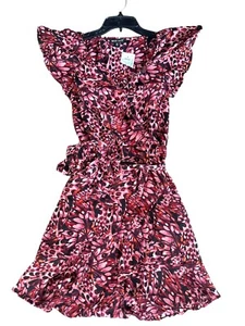 Ruffle Wrap Dress Womens Small Boho Resortcore Romantic Chic - Picture 1 of 15