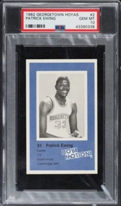 1982 GEORGETOWN HOYAS PATRICK EWING XRC ROOKIE #2 PSA 10 GEM MINT HOF - Foto 1 di 2