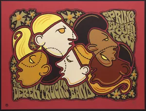 Poster Derek Trucks Band Tour Primavera/Estate 2005 Jeff Wood Drowning Creek S/N - Foto 1 di 1