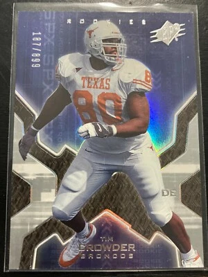  2007 SPx #115 Tim Crowder RC/Broncos/899 - Image 1 of 2