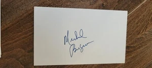 MICHEL BERGERON SIGNED 3X5 INDEX CARD DETROIT RED WINGS CAPITALS ISLANDERS - Picture 1 of 1