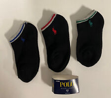 Polo Ralph Lauren 3 Pack Toddler Boys  No Show Socks Sock Sz 4-7/Shoe Sz 10-13