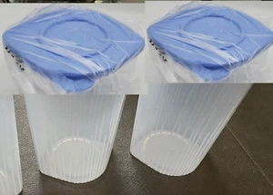 2 contenedores de refrigerador Tupperware de 6,5 tazas frescos y frescos sellos azules claros nuevos - Imagen 1 de 1