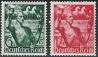 Briefmarke Deutschland Mi 660-1 Sc B116-7 1938 Reich Adolffackel Brandenburger Tor MH