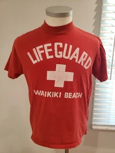 Vtg 60s 70s Stedman CRAZY SHIRTS, Hawaii, Surf, Life Guard, SINGLE STITCH, Large - Picture 1 of 9