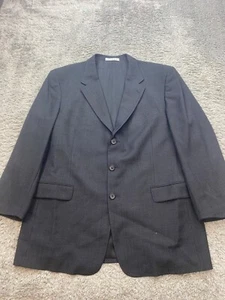 Emanuel Ungaro Blazer Mens 44R Black Polka Dot Wool Covarra Sports Coat Jacket - Picture 1 of 14
