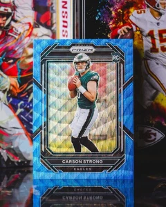 2022 Panini Prizm #307 Carson Strong Blue Wave Prizm /199 - Picture 1 of 2