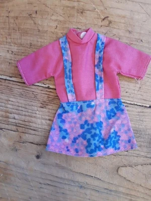 Mini saia Pedigree Sindy 1970 rosa azul - Imagem 1 de 2