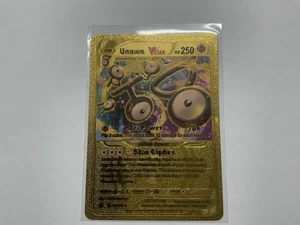 Pokemon Unown VSTAR Gold Foil Fan Art Textured Collector Card HP250 066/195 - Bild 1 von 1