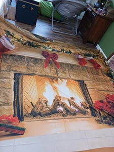 Look 3D Urlaub Hintergrund Familienfotos Weihnachtsmann Partys 81 Zoll groß 119 Zoll breit - Bild 1 von 6