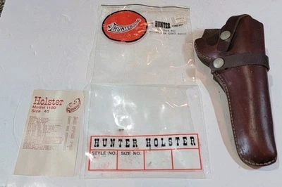 Hunter 1100 45 Brown Leather Holster COLT SAA 4 3/4" Barrel RH - Image 1 of 4