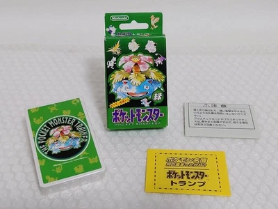 Pokemon Playing Cards Poker Deck Green Venusaur 1996 Rare Japanese Sealed New - Image 1 of 4