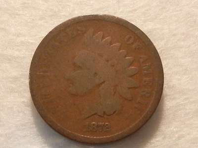 1872 indian head cent old copper US coin - Image 1 of 2