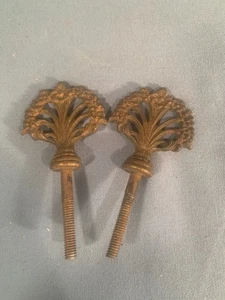 Antique Victorian Ornate Brass & Steel Cheval Mirror Mount Set Bolts / Screws - Picture 1 of 4