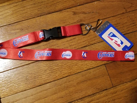 NBA Los Angeles Clippers Red Breakaway Lanyard Keychain NWT Free Ship Cover