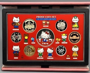 JAPÓN 2004 Juego de prueba HELLO KITTY 30 aniversario 6 monedas + medalla de plata como nueva - Imagen 1 de 10