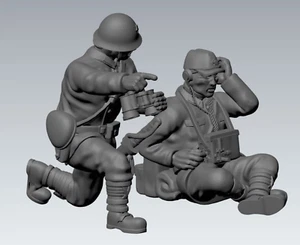 Bolt Action: Japanese Forward Observer Team, x2 Soldiers (28mm Scale) - Picture 1 of 4