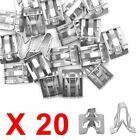 Universal Fit Silver Metal Clips For Car Trim And Dashboard Pack Of 20