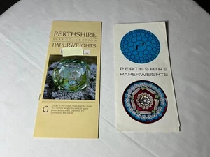 2 Perthshire Paperweight Brochures One Older Black and White One 1983 Color - Picture 1 of 6